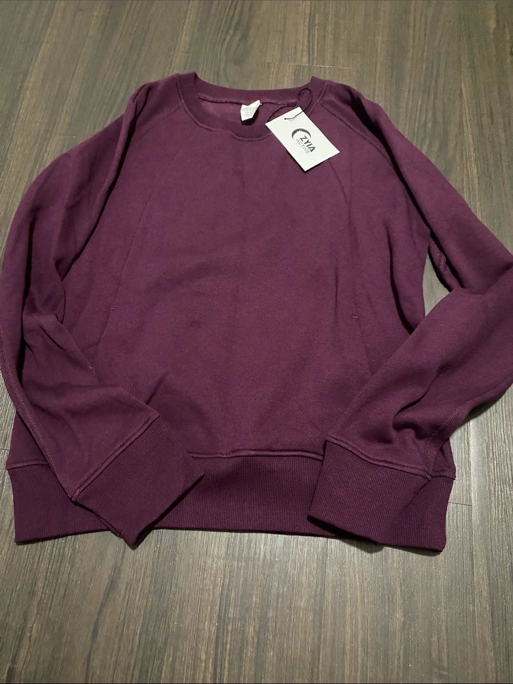 Zyia Deep Plum Pullover Sweatshirt